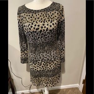 Boden blk/cr/dk. green dot tunic/dress. Sz. 8. EUC